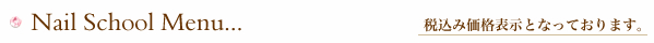 ネイルスクールメニュー
