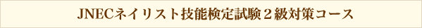 JNECネイリスト技能検定試験２級対策コース
