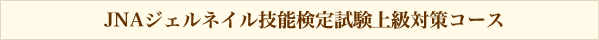 JNAジェルネイル技能検定試験上級対策コース