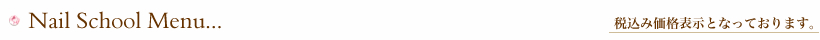 ネイルスクールメニュー